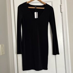 NWT Short Black Dress with Wide Long Sleeves